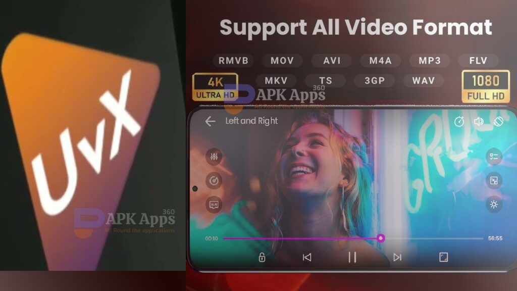UVX Player Pro MOD APK Featured